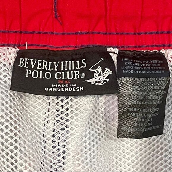Beverly Hills Polo Club Men's Blue and Red Lobster Swim Trunks - Picture 8 of 10